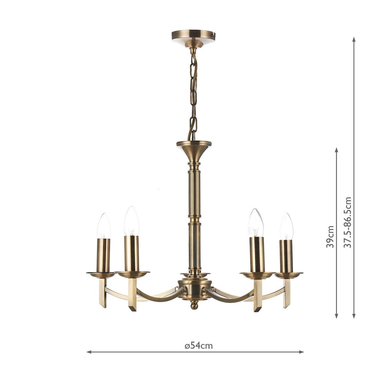 Ambassador 5 Light Dual Mount Pendant Antique Brass<br>Antique Brass - Image 2