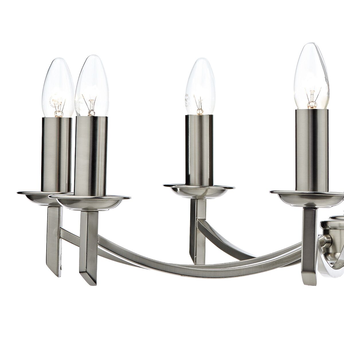 Ambassador 8 Light Dual Mount Chandelier Satin Chrome<br>Satin Chrome - Image 3