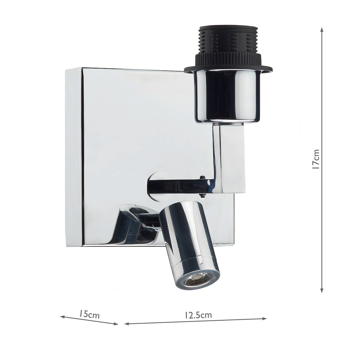Anvil Wall Bracket Polished Chrome LED Bracket Only<br>Polished Chrome - Image 2
