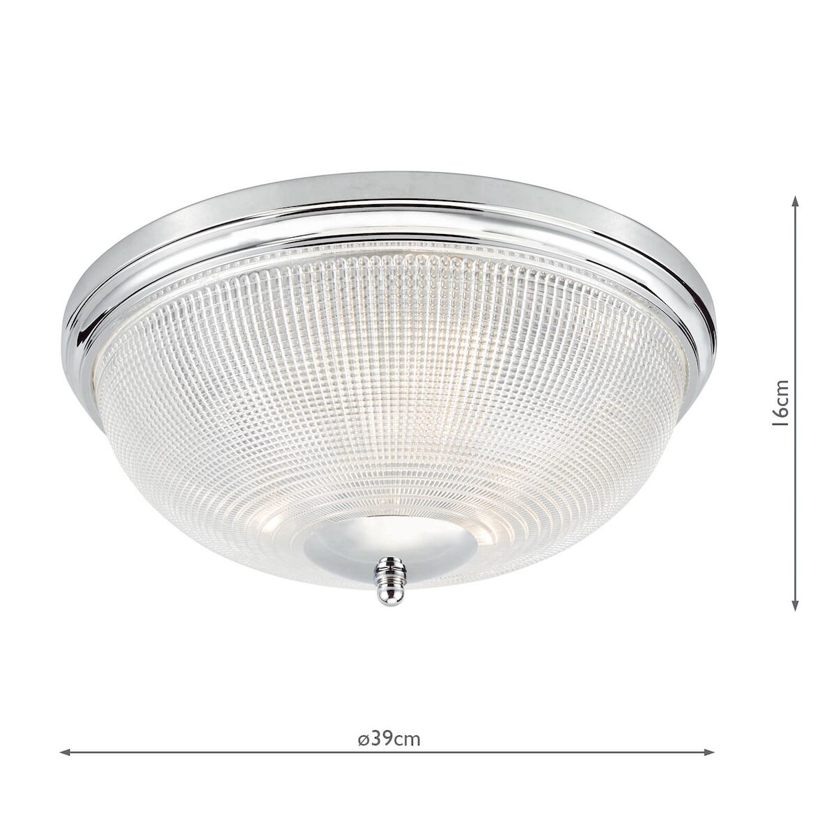 Arbor Bathroom 3 Light Flush Polished Chrome & Glass IP44<br>Polished Chrome - Image 2