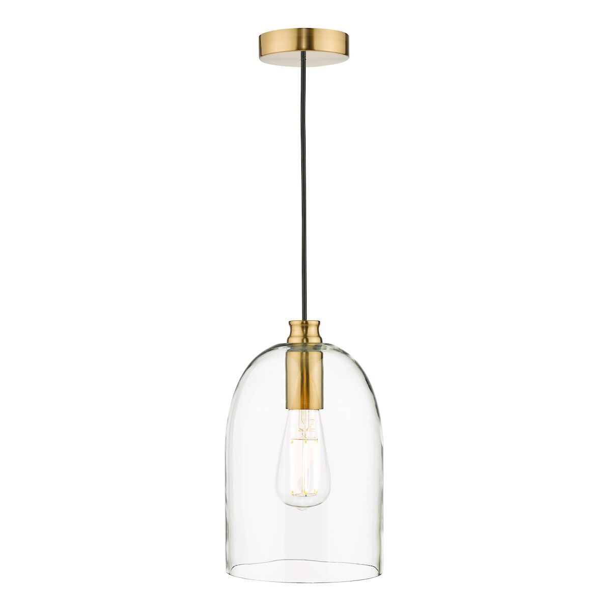 Archie Pendant Satin Bronze Glass<br>Glass