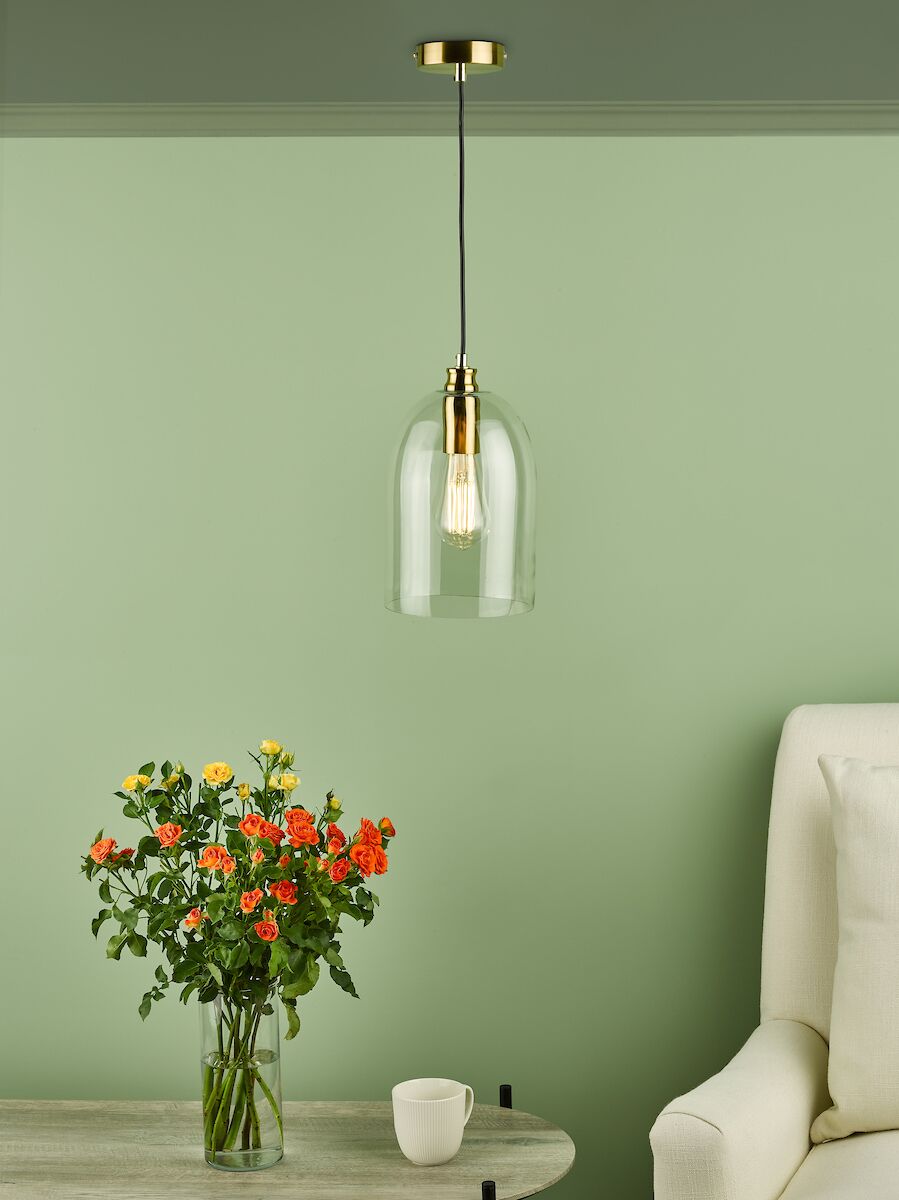 Archie Pendant Satin Bronze Glass<br>Glass - Image 4