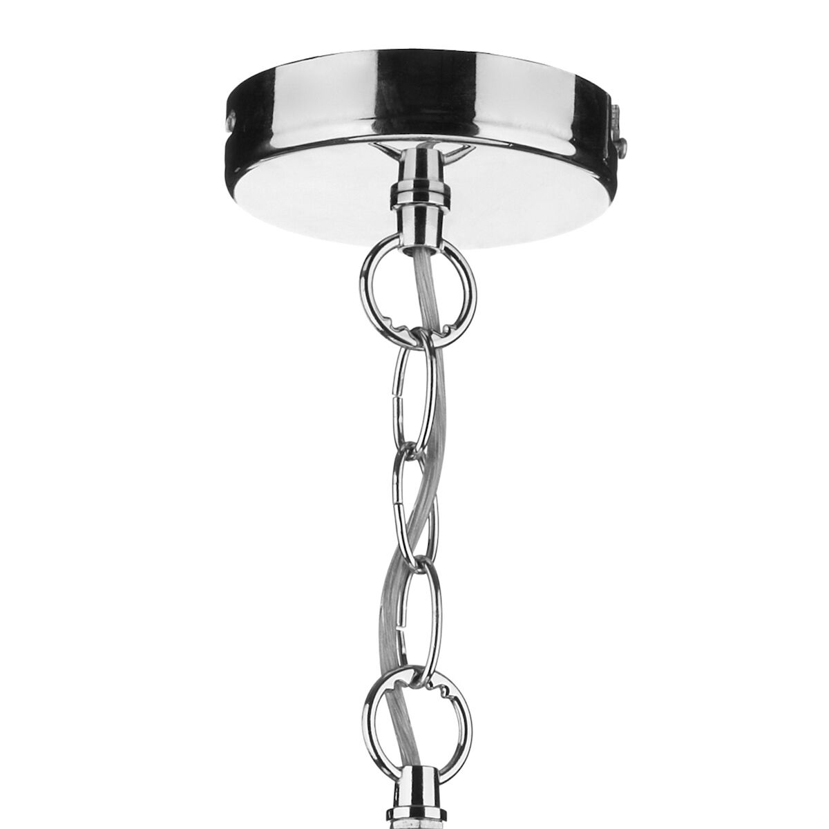 Ardeche 1 Light Fluted Glass Pendant Polished Chrome<br>Polished Chrome - Image 4