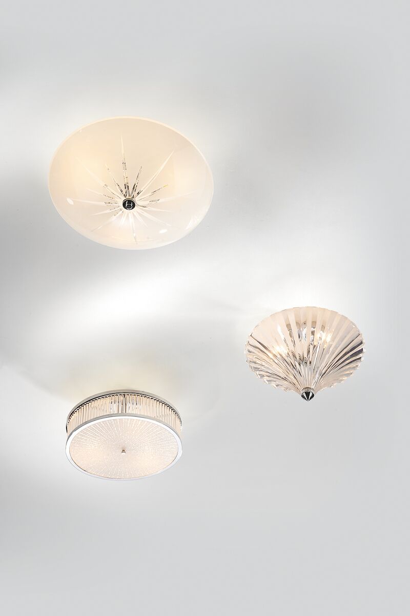 Ardeche 3 Light Flush Polished Chrome<br>Glass - Image 3