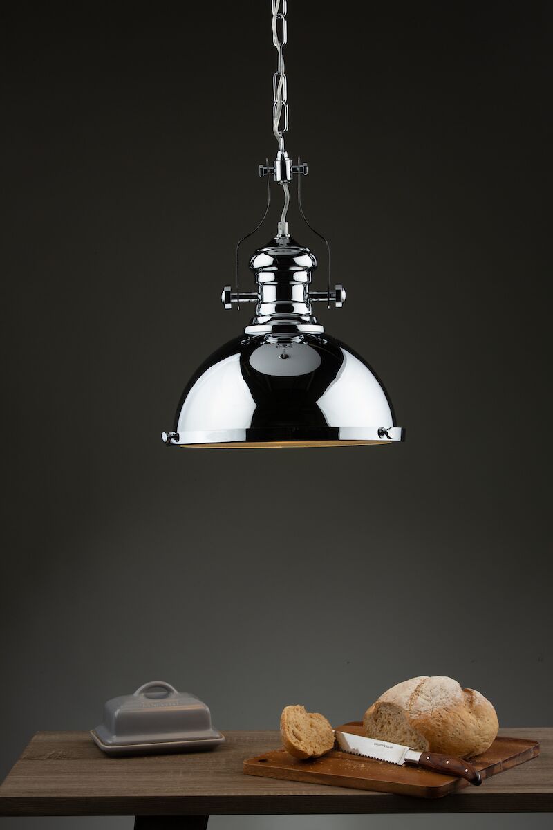 Arona 1 Light Pendant Polished Chrome<br>Polished Chrome - Image 4