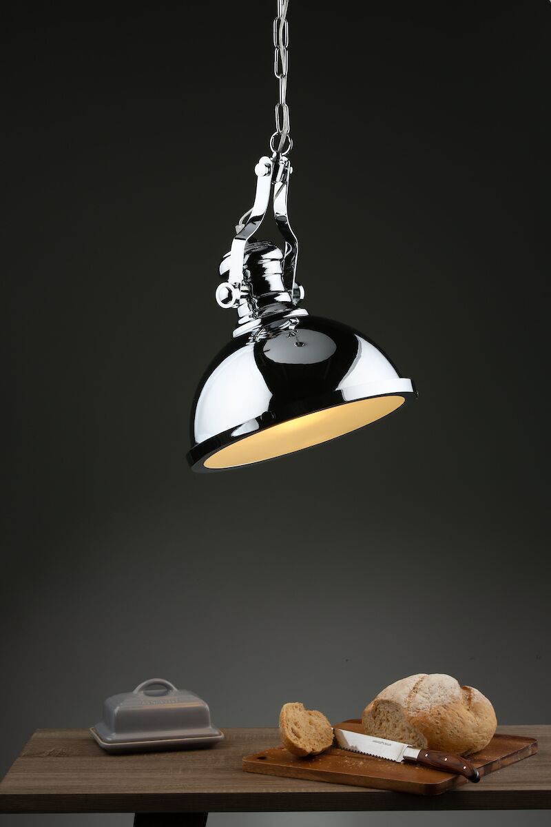 Arona 1 Light Pendant Polished Chrome<br>Polished Chrome - Image 3