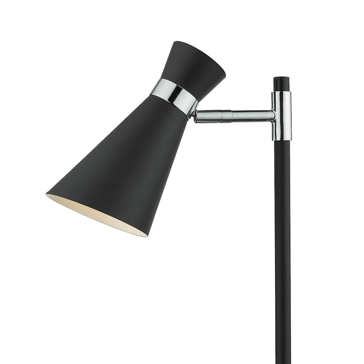 Ashworth Table Lamp Matt Black & Polished Chrome<br>Matt Black