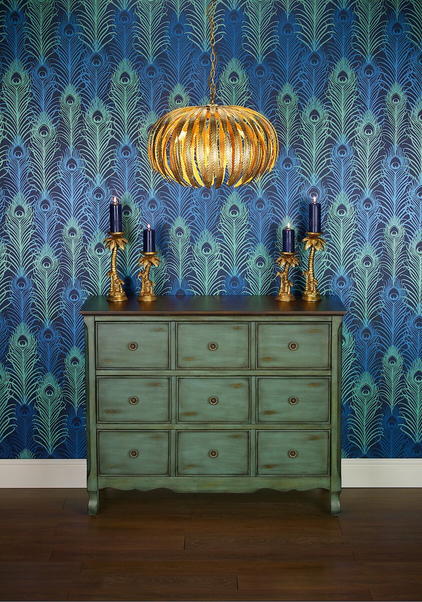 Atticus 5 Light Pendant Gold<br>Gold Leaf - Image 2