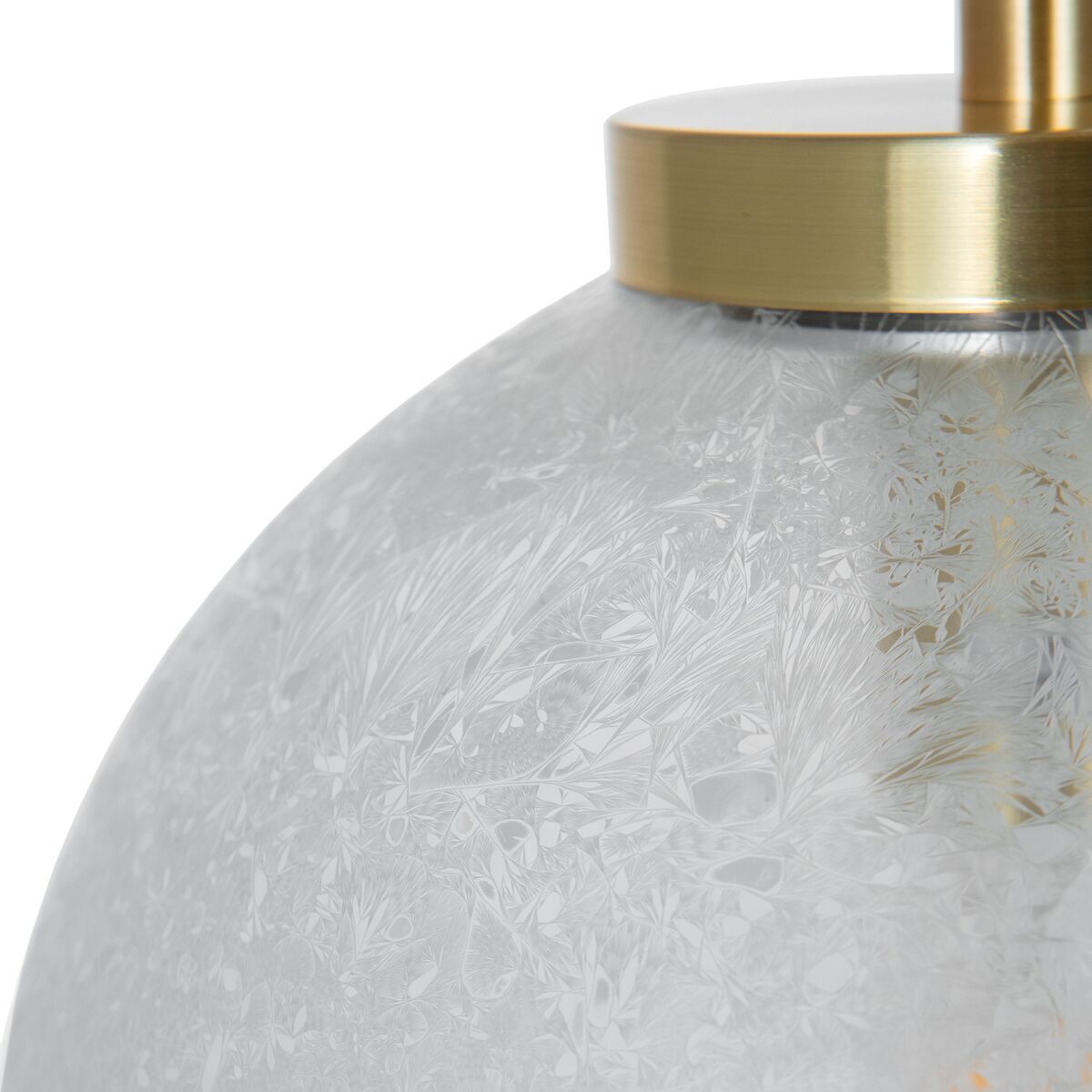 Avari 1 Light Pendant Satin Brass And Clear Frosted Glass<br>Frosted Glass - Image 3
