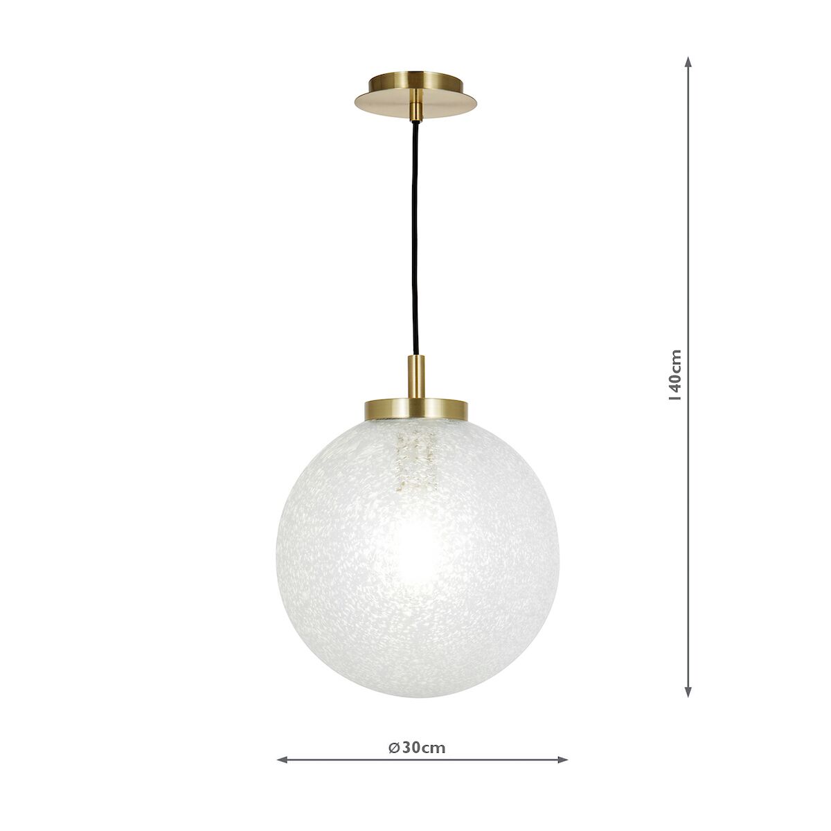 Avari 1 Light Pendant Satin Brass And Clear Frosted Glass<br>Frosted Glass - Image 7