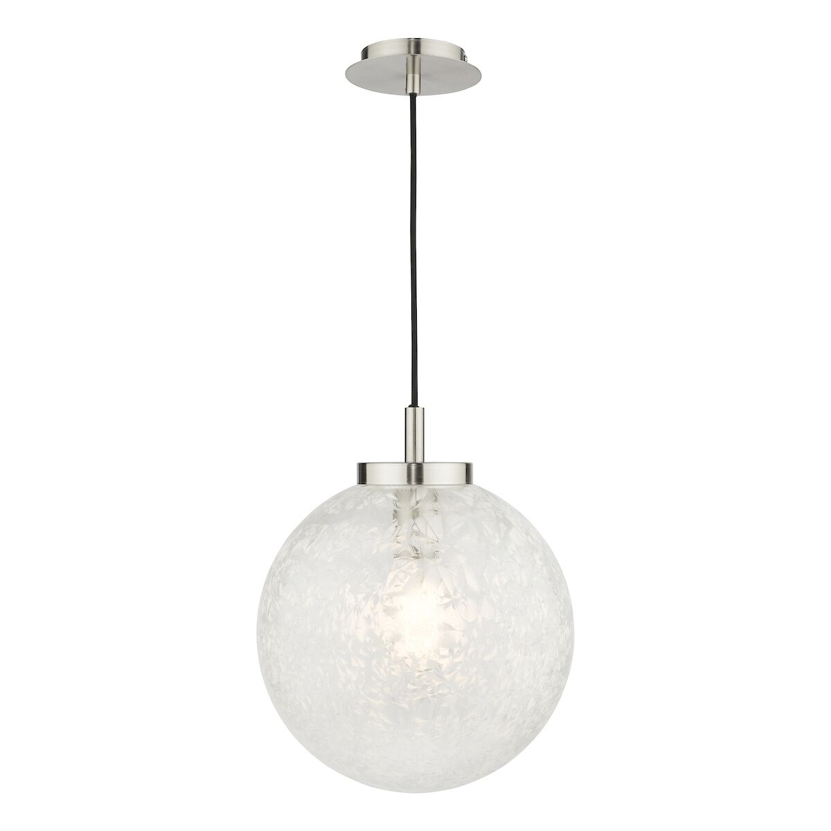 Avari Pendant Satin Nickel Frosted Glass<br>Satin Nickel