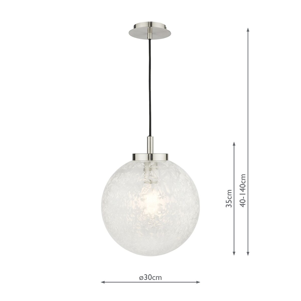 Avari Pendant Satin Nickel Frosted Glass<br>Satin Nickel - Image 8