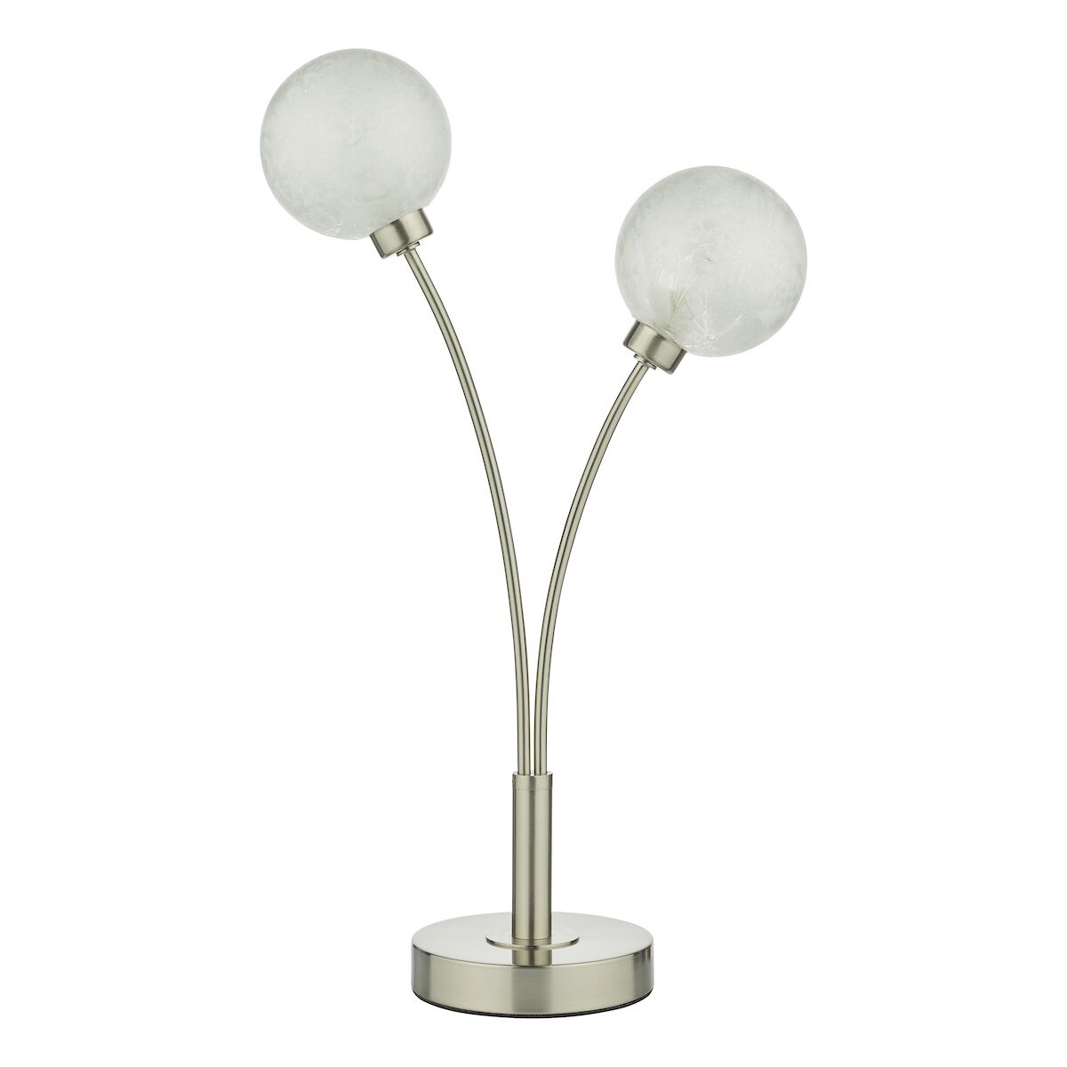 Avari 2 Light Table Lamp Satin Nickel Frosted Glass<br>Satin Nickel - Image 2
