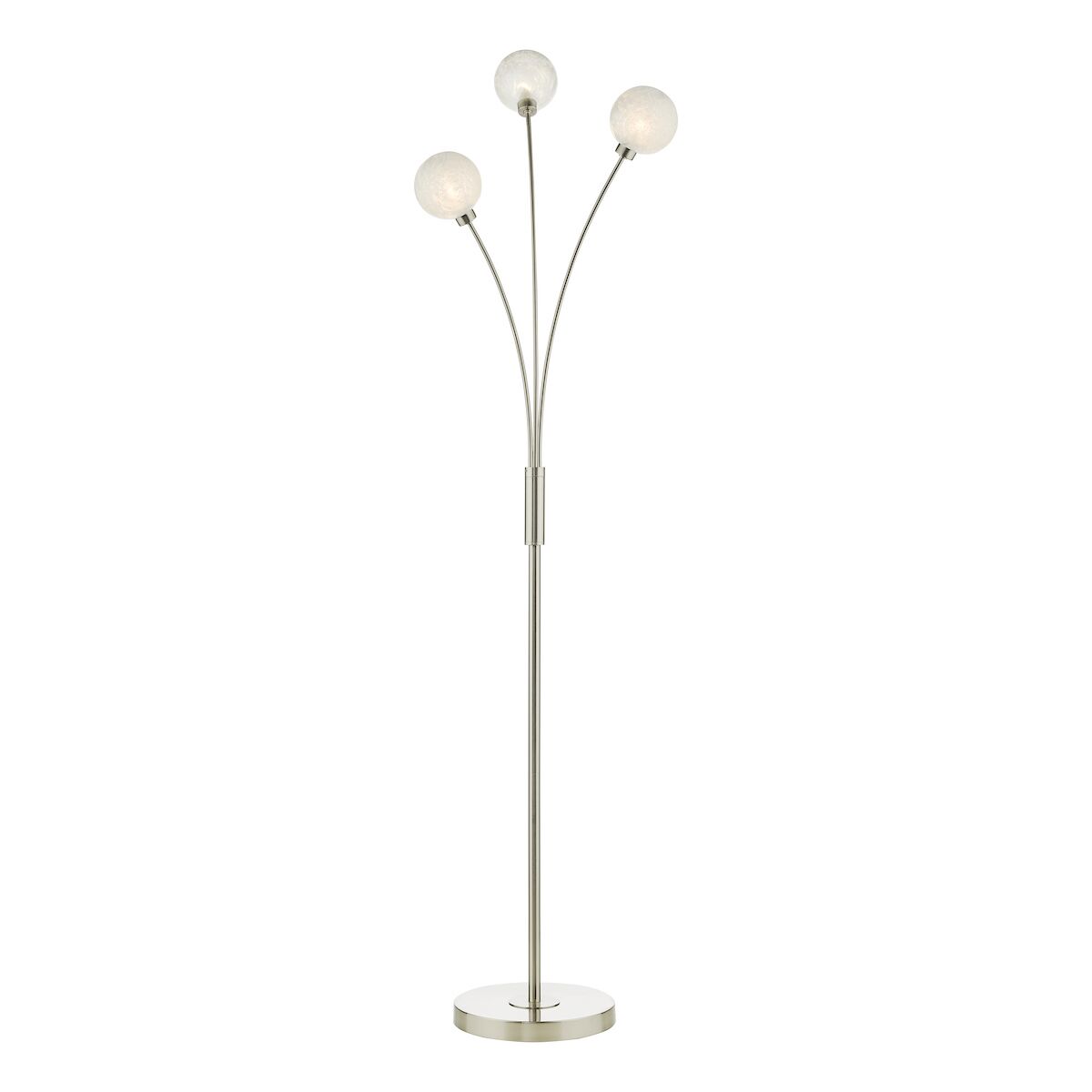 Avari 3 Light Floor Lamp Satin Nickel Frosted Glass<br>Satin Nickel