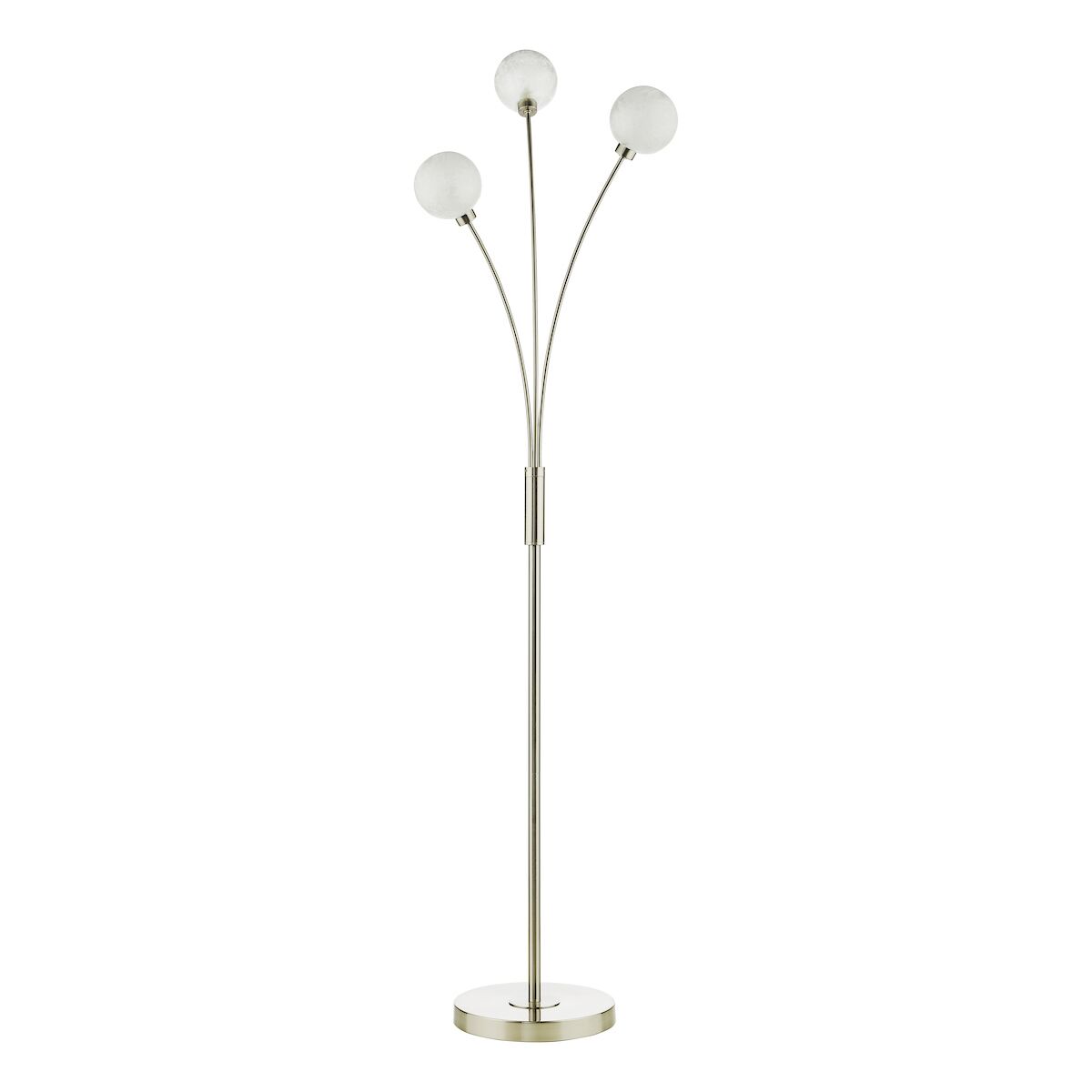 Avari 3 Light Floor Lamp Satin Nickel Frosted Glass<br>Satin Nickel - Image 2