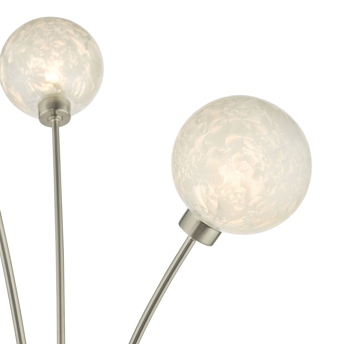 Avari 3 Light Floor Lamp Satin Nickel Frosted Glass<br>Satin Nickel - Image 4
