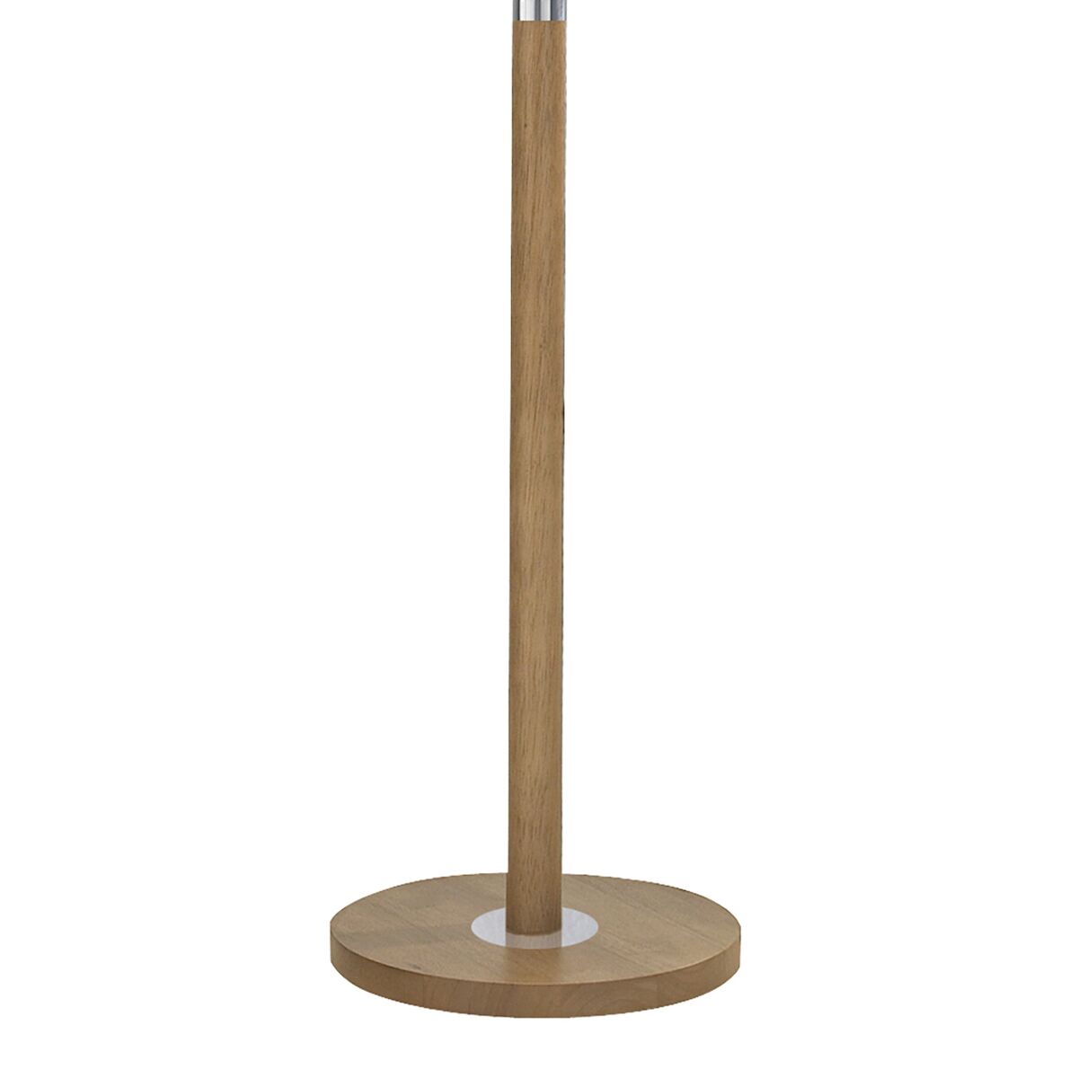Avenue Floor Lamp Light Wood Polished Chrome With Shade <br>Light Wood - Image 4
