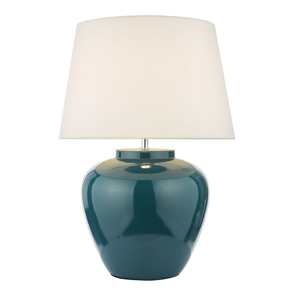 Ayla Table Lamp Blue Ceramic With Shade <br>Blue Ceramic