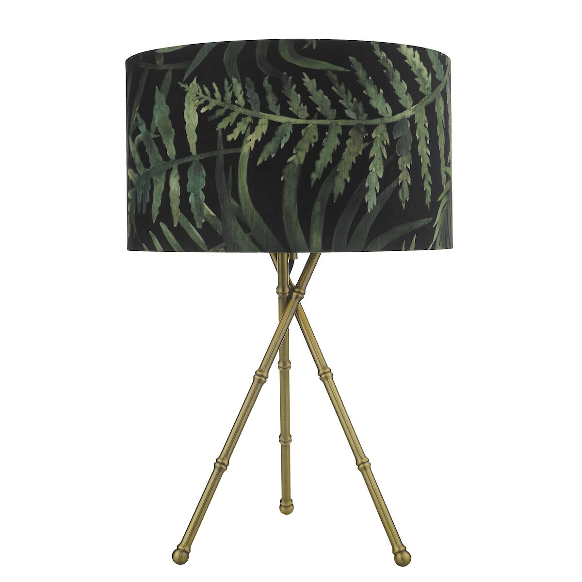 Bamboo Tripod Table Lamp Antique Brass Base Only<br>Antique Brass