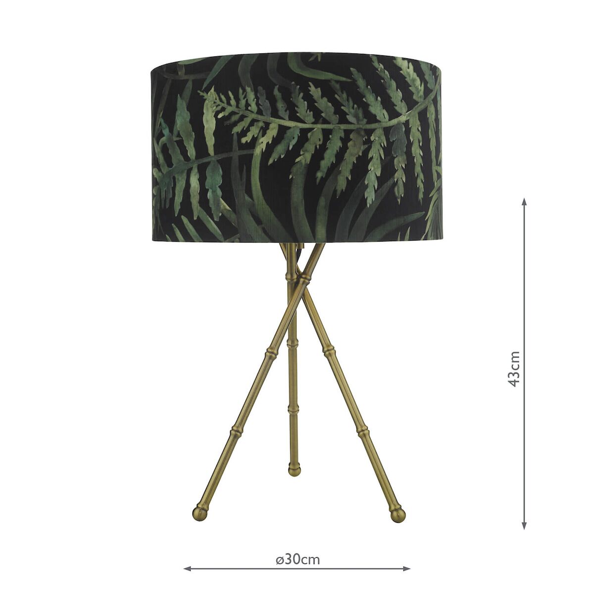 Bamboo Tripod Table Lamp Antique Brass Base Only<br>Antique Brass - Image 4