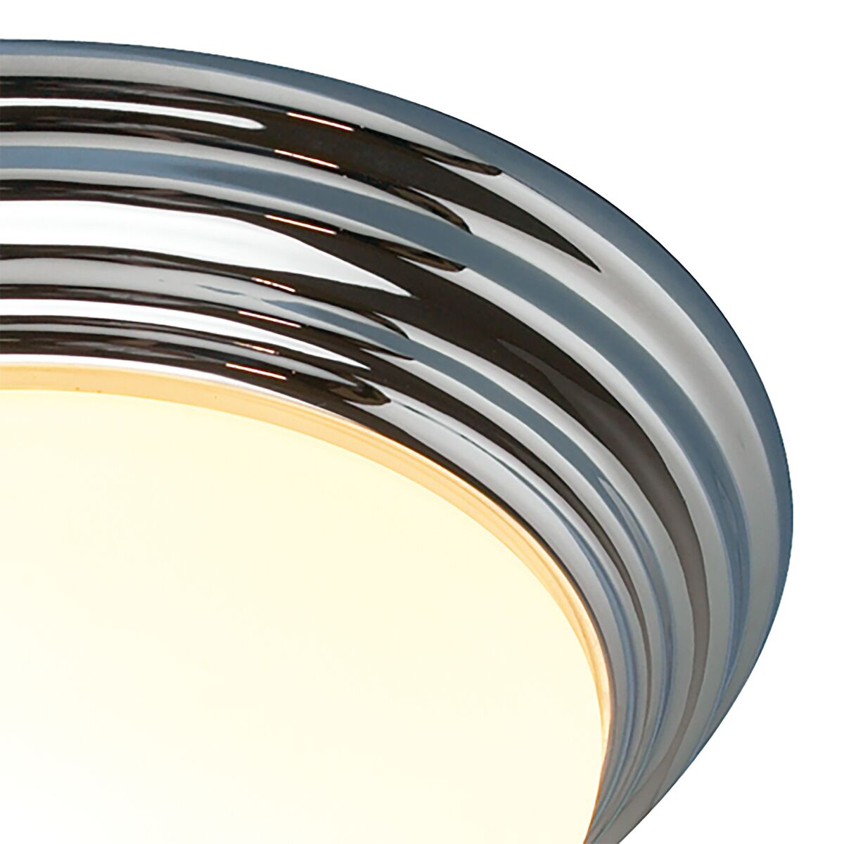 Barclay Small Bathroom Flush Polished Chrome Opal Glass IP44<br>Polished Chrome - Image 2