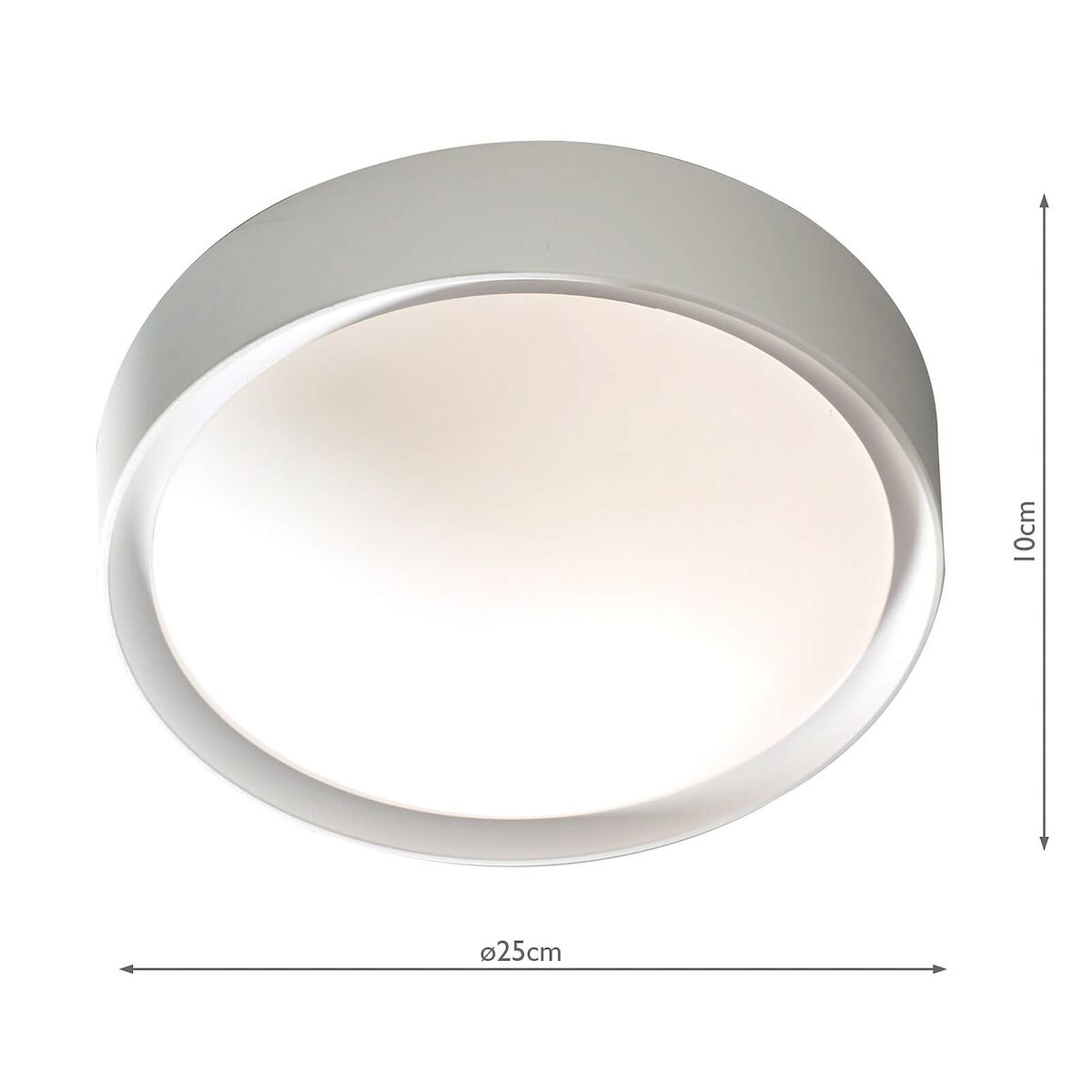 Beta Bathroom Flush White Acrylic & Opal Glass IP44White - Image 4