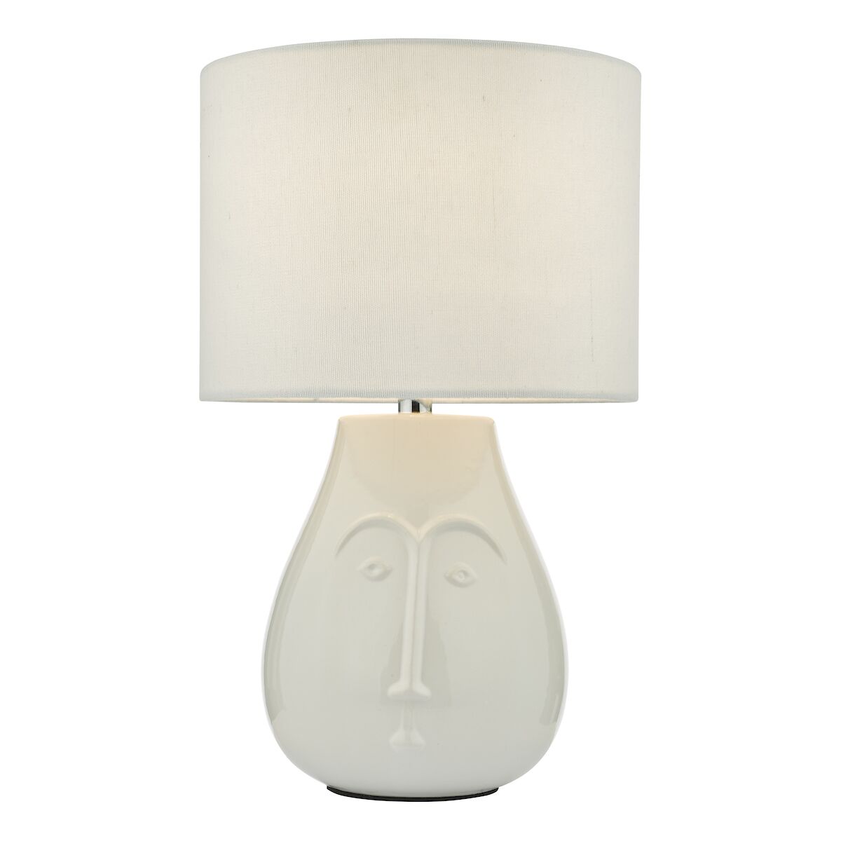 Boris Table Lamp White Ceramic With Shade <br>White Ceramic