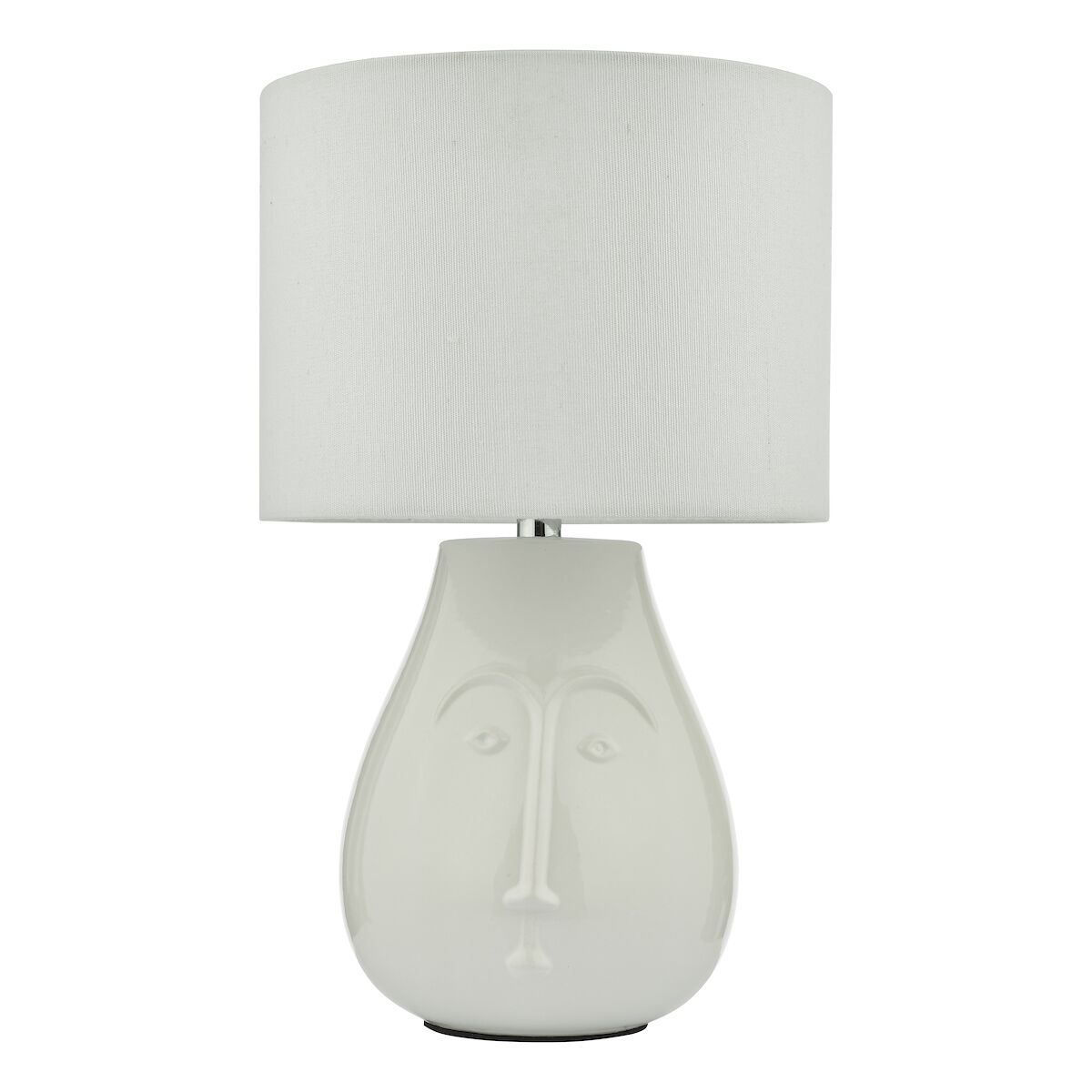 Boris Table Lamp White Ceramic With Shade <br>White Ceramic - Image 2