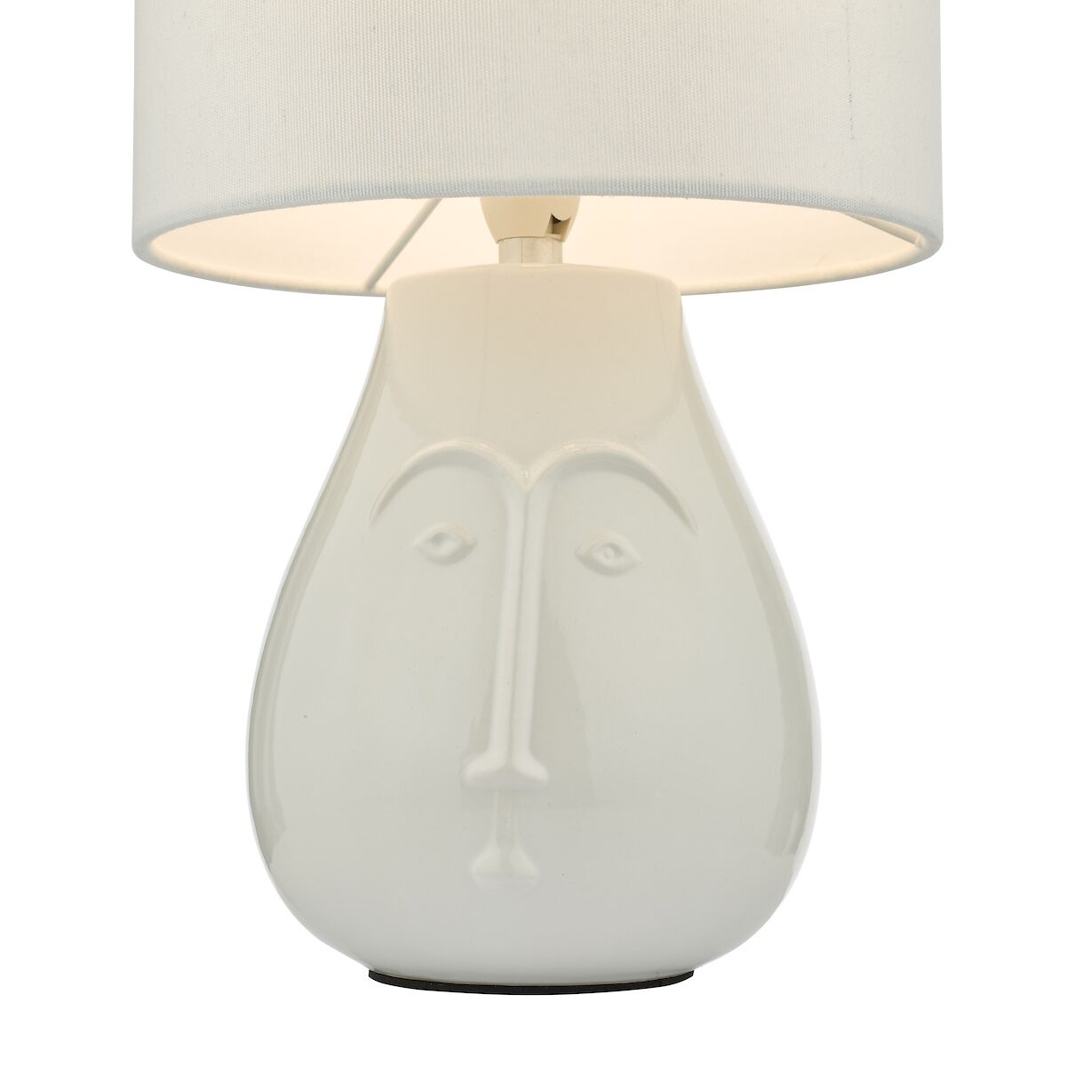 Boris Table Lamp White Ceramic With Shade <br>White Ceramic - Image 3