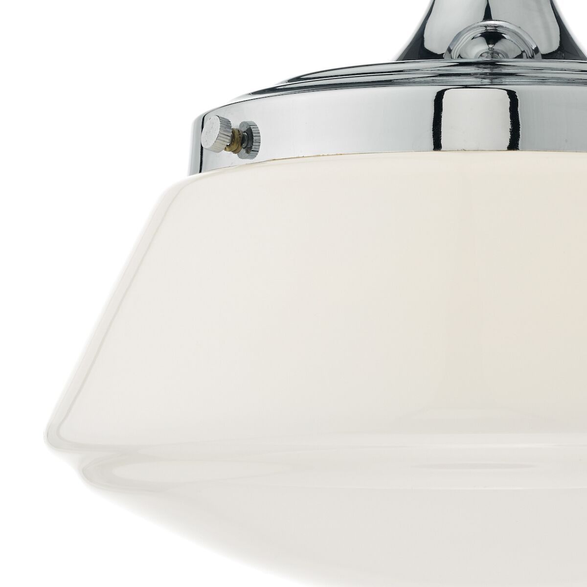Caden Bathroom Semi Flush Polished Chrome Opal Glass IP44<br>Polished Chrome - Image 2