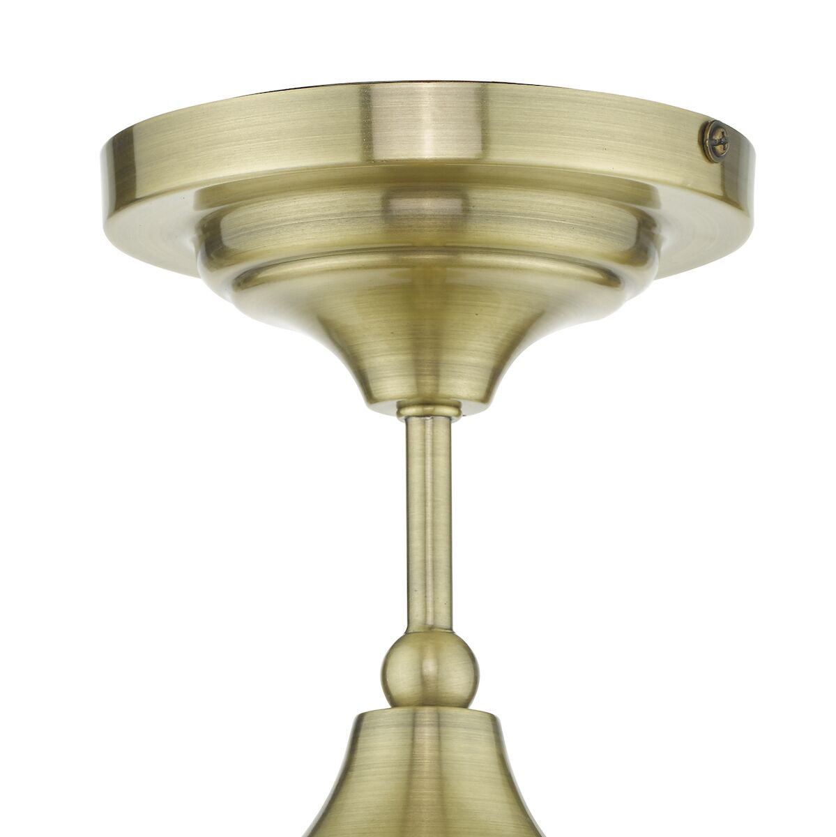 Caden Bathroom Semi Flush Antique Brass Opal Glass IP44<br>Antique Brass - Image 3