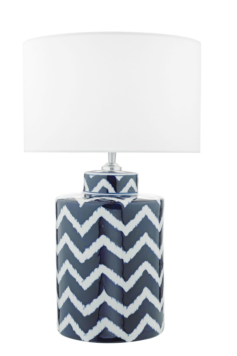 Caelan Table Lamp Blue & White Base Only<br>Blue