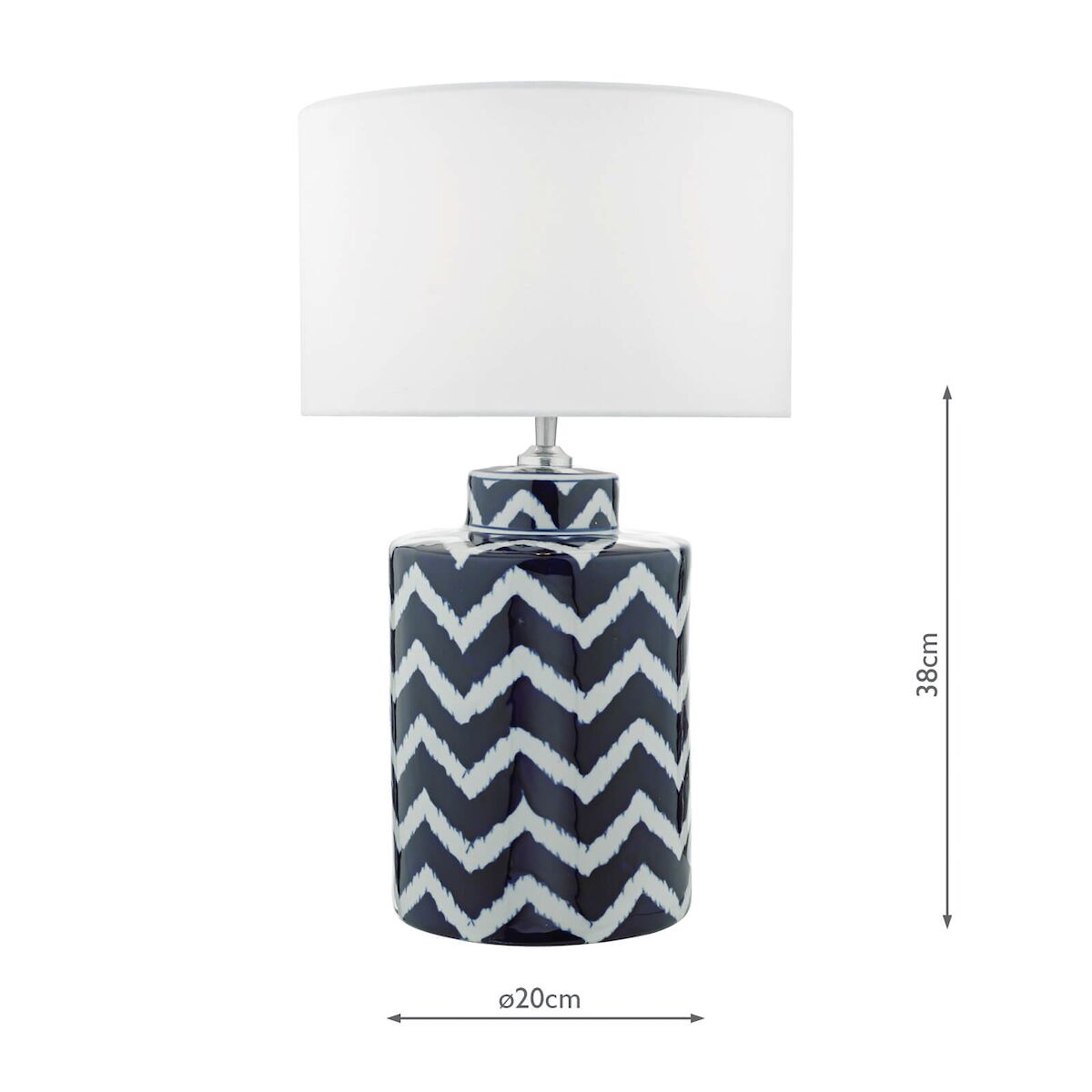 Caelan Table Lamp Blue & White Base Only<br>Blue - Image 4