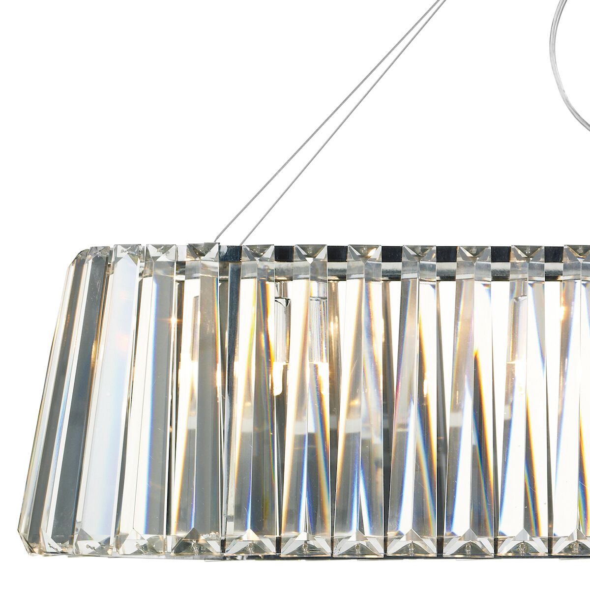 Cecilia 3 Light G9 Oval Linear Pendant Bar<br>Crystal - Image 2