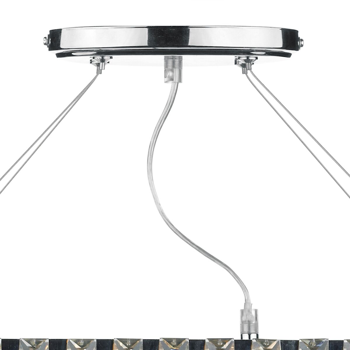 Cecilia 3 Light G9 Oval Linear Pendant Bar<br>Crystal - Image 3