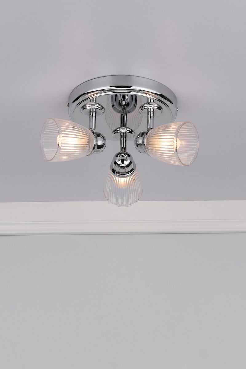 Cedric Bathroom 3 Light Spotlight Polished Chrome Glass IP44<br>Polished Chrome - Image 4