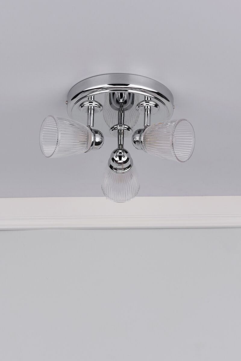Cedric Bathroom 3 Light Spotlight Polished Chrome Glass IP44<br>Polished Chrome - Image 5
