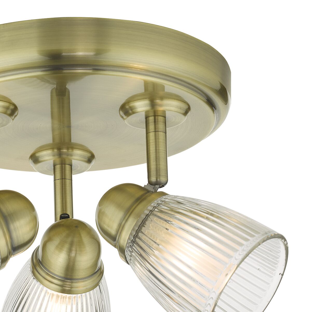 Cedric Bathroom 3 Light Spotlight Antique Brass Glass IP44<br>Antique Brass - Image 4