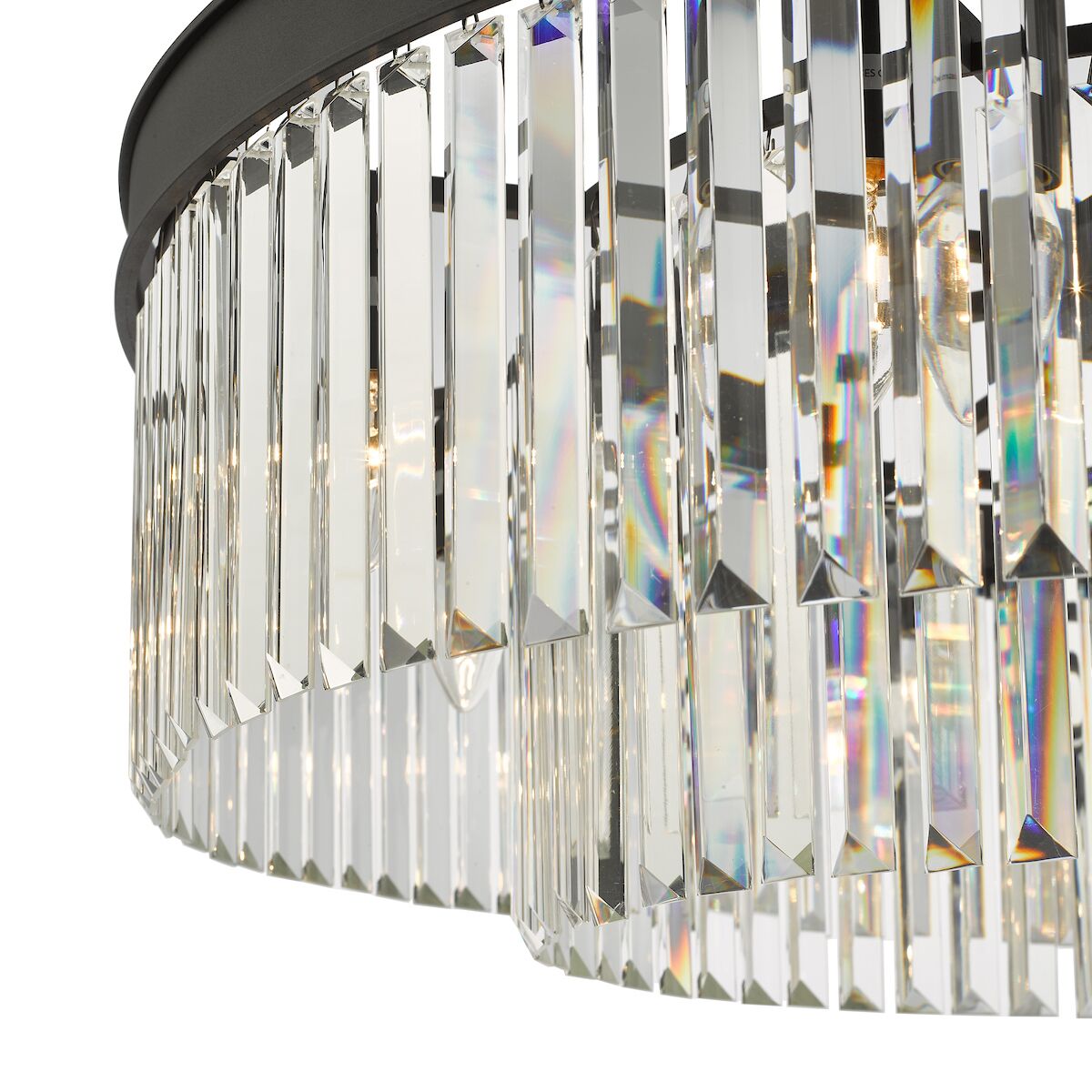 Celeus 8 Light Chandelier Anthracite & Crystal<br>Satin Black - Image 3