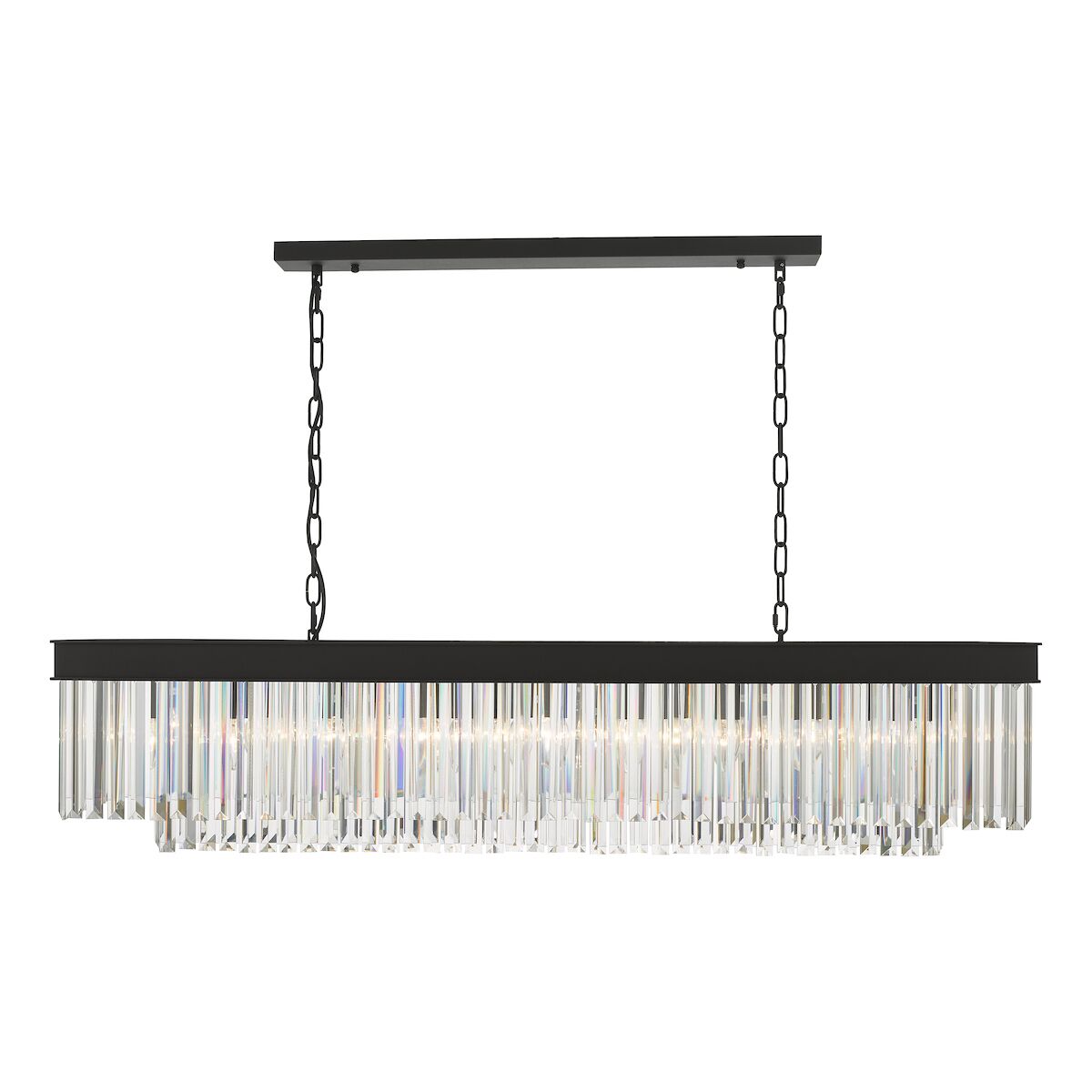 Celeus 6 Light Bar Pendant Anthracite & Crystal<br>Matt Black - Image 3