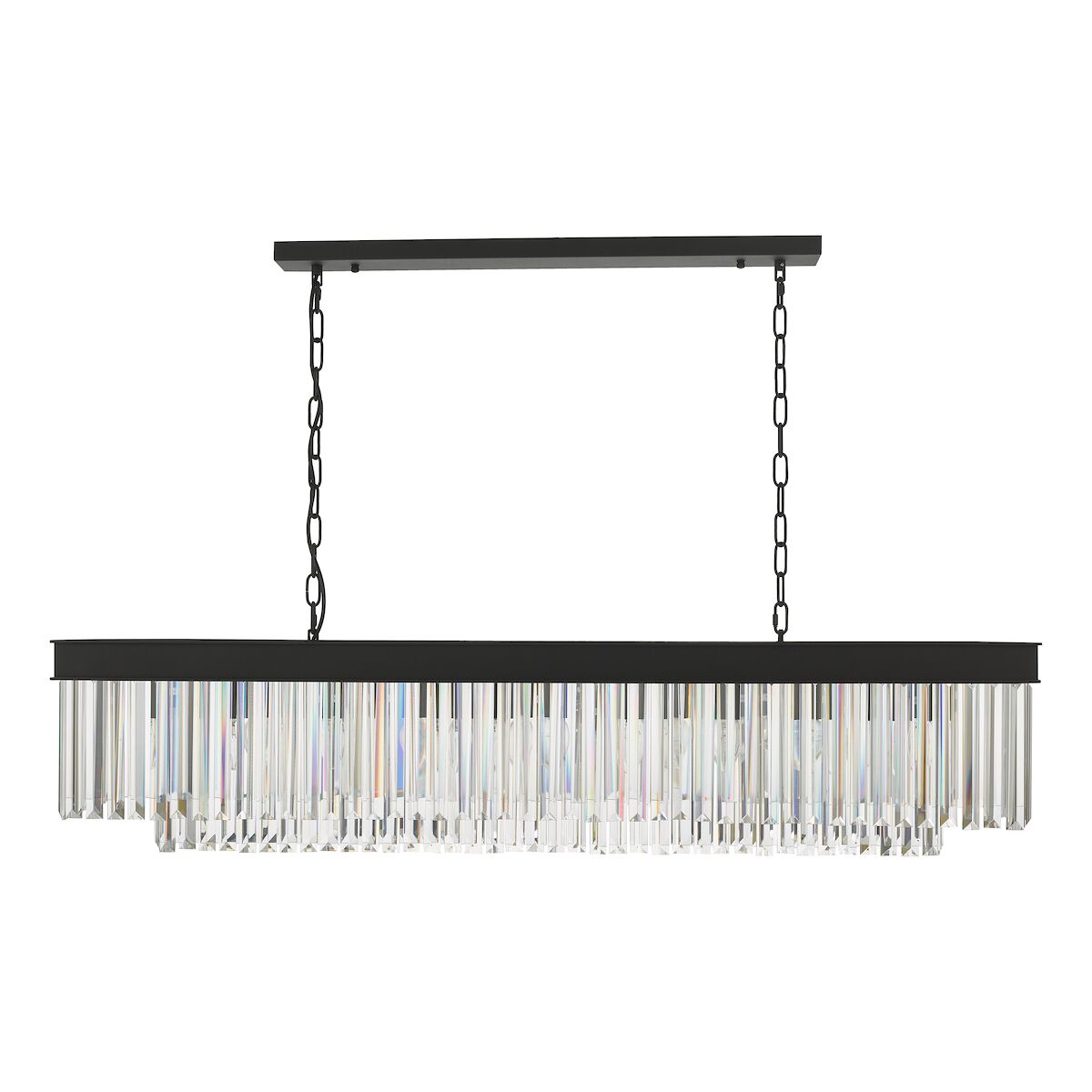 Celeus 6 Light Bar Pendant Anthracite & Crystal<br>Matt Black - Image 4