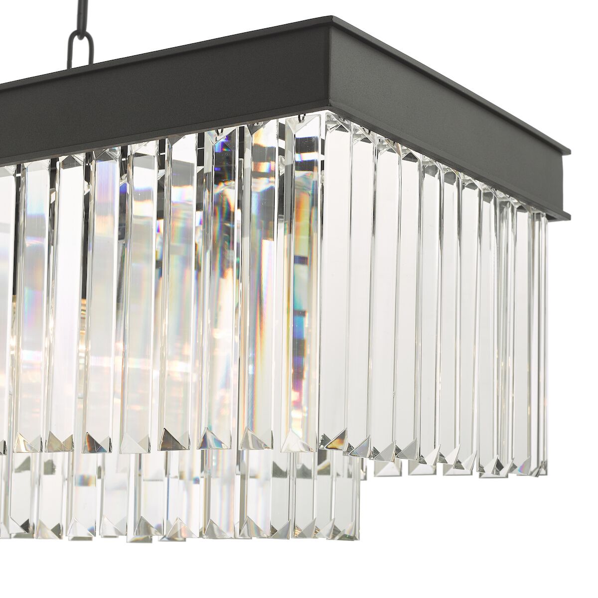 Celeus 6 Light Bar Pendant Anthracite & Crystal<br>Matt Black - Image 5