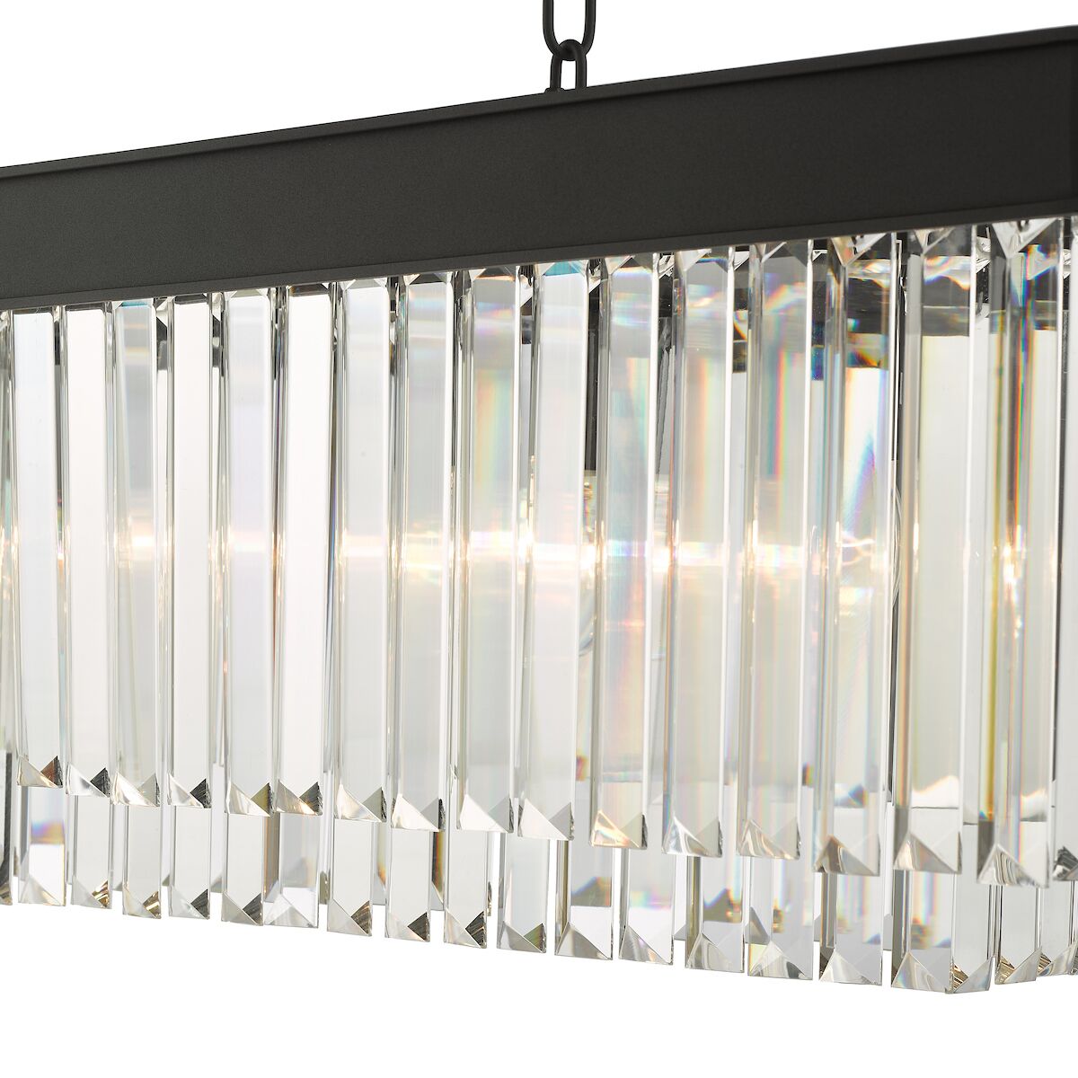 Celeus 6 Light Bar Pendant Anthracite & Crystal<br>Matt Black - Image 6