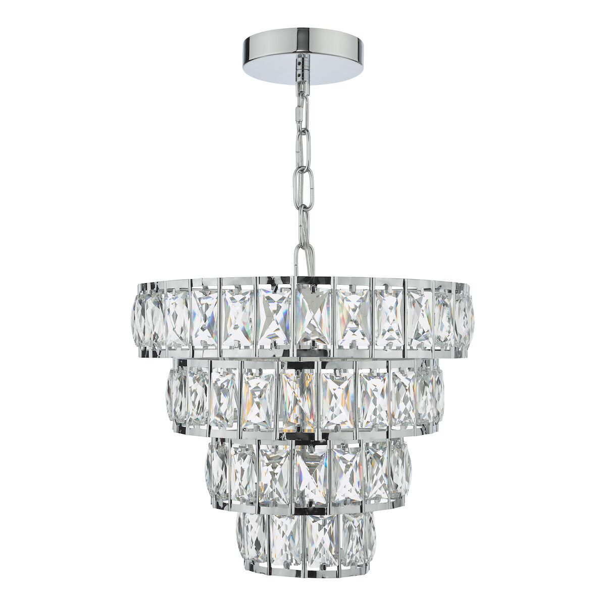 Cerys Single Pendant Polished Chrome Crystal<br>Polished Chrome - Image 2