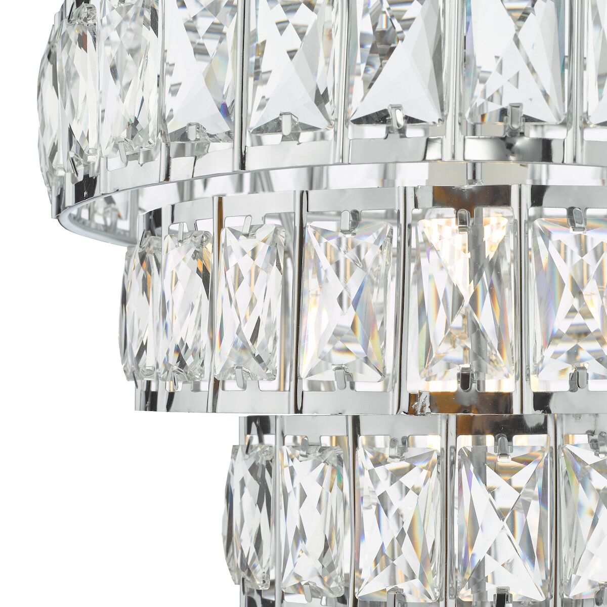 Cerys Single Pendant Polished Chrome Crystal<br>Polished Chrome - Image 3