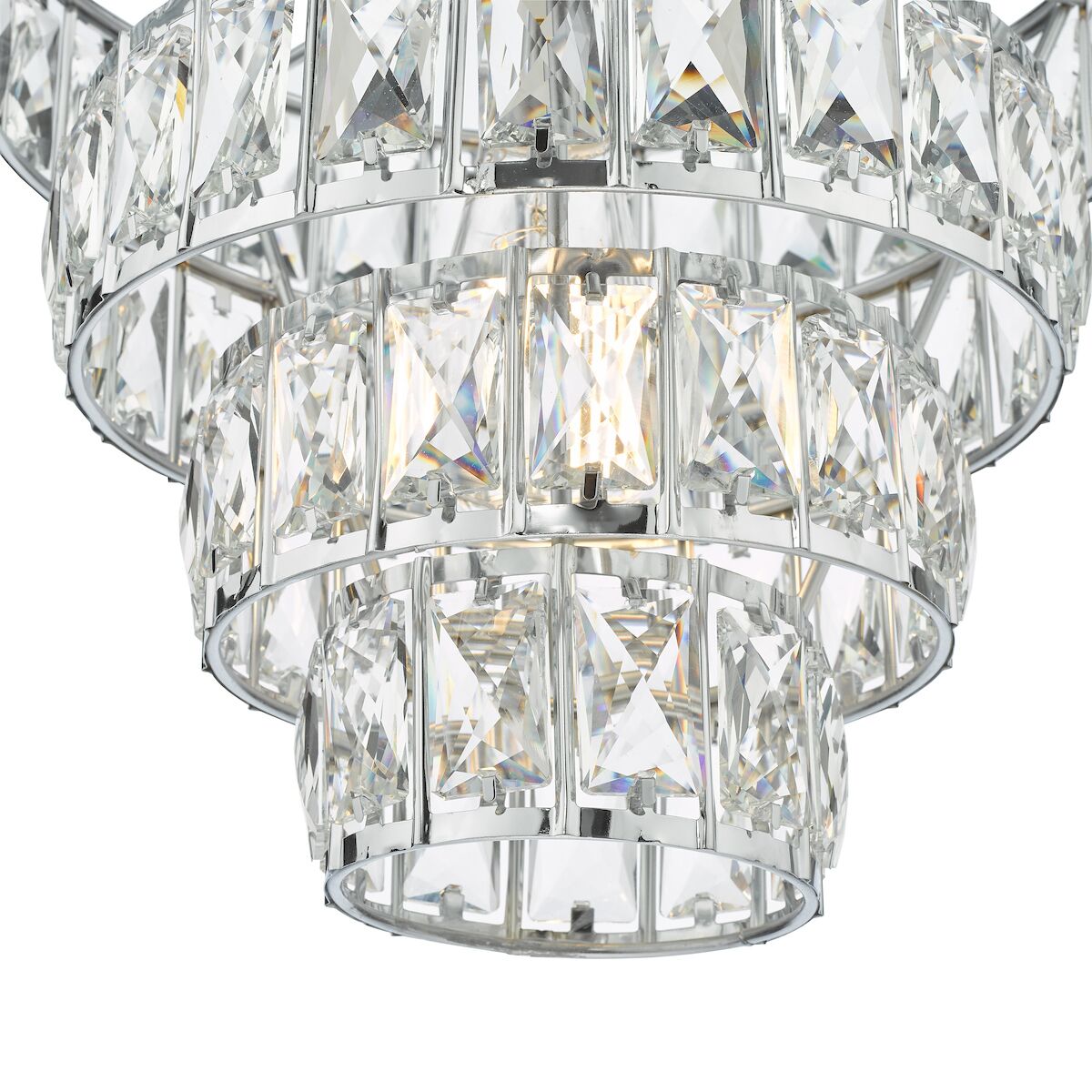 Cerys Single Pendant Polished Chrome Crystal<br>Polished Chrome - Image 4