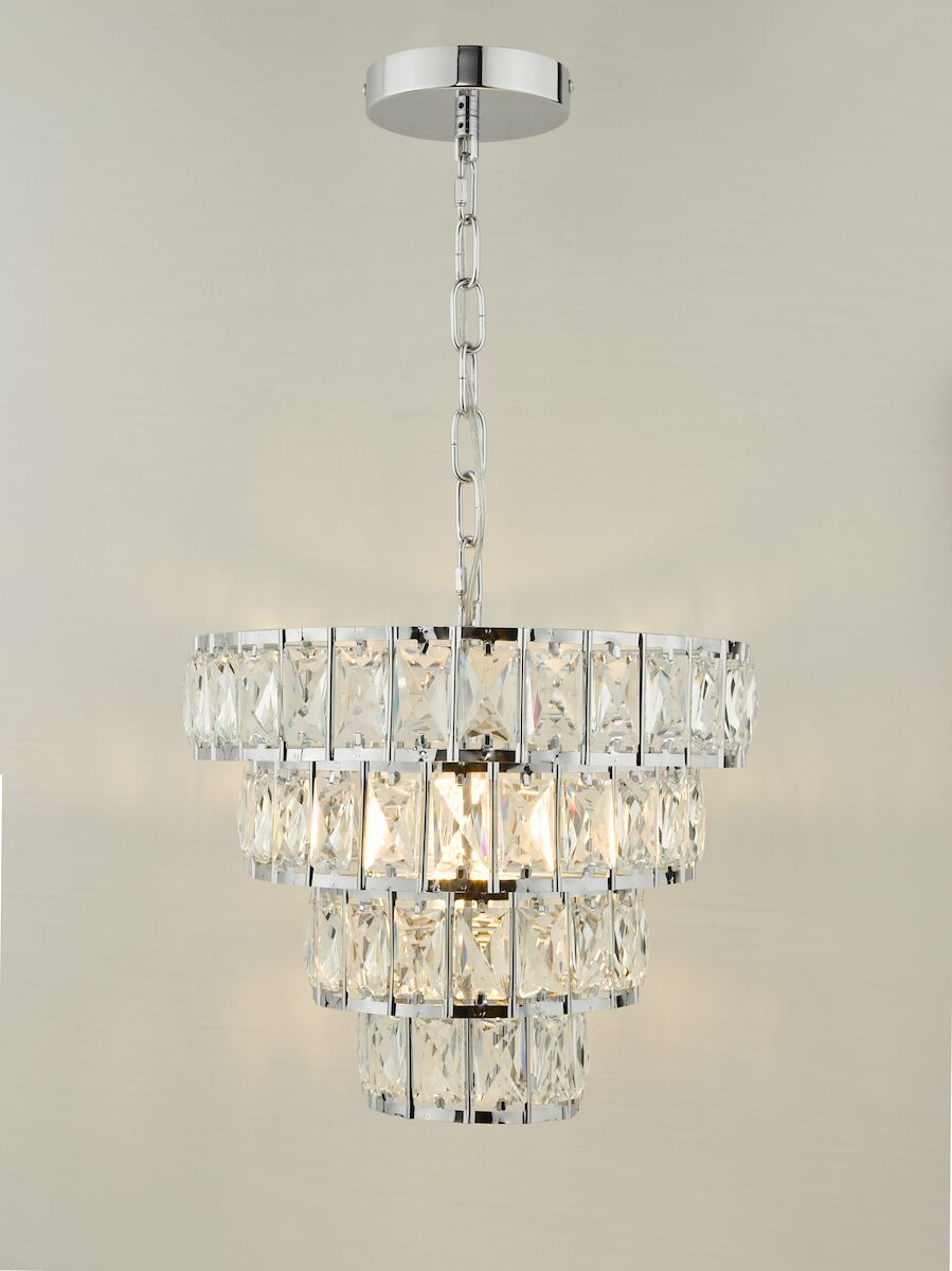 Cerys Single Pendant Polished Chrome Crystal<br>Polished Chrome - Image 7