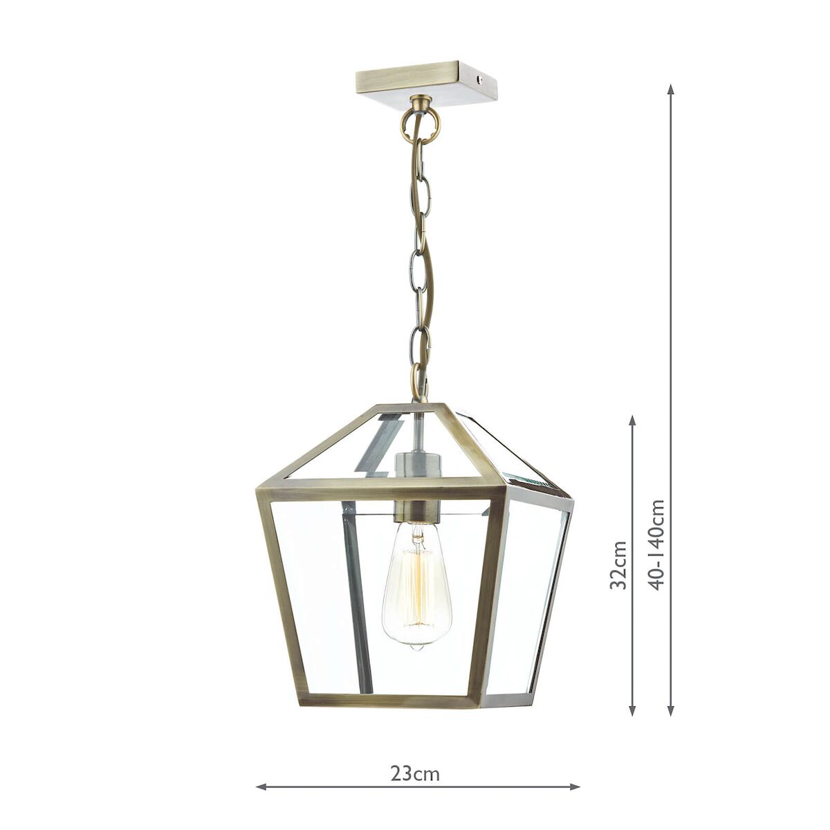 Churchill 1 Light Pendant Antique Brass<br>Antique Brass - Image 6