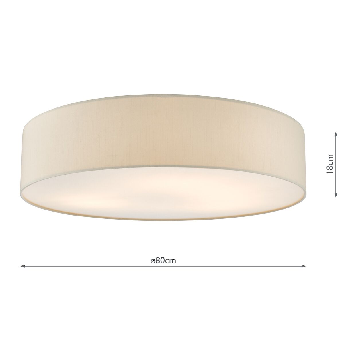Cierro 6 Light Flush Taupe With Diffuser 80cm<br>Taupe - Image 7