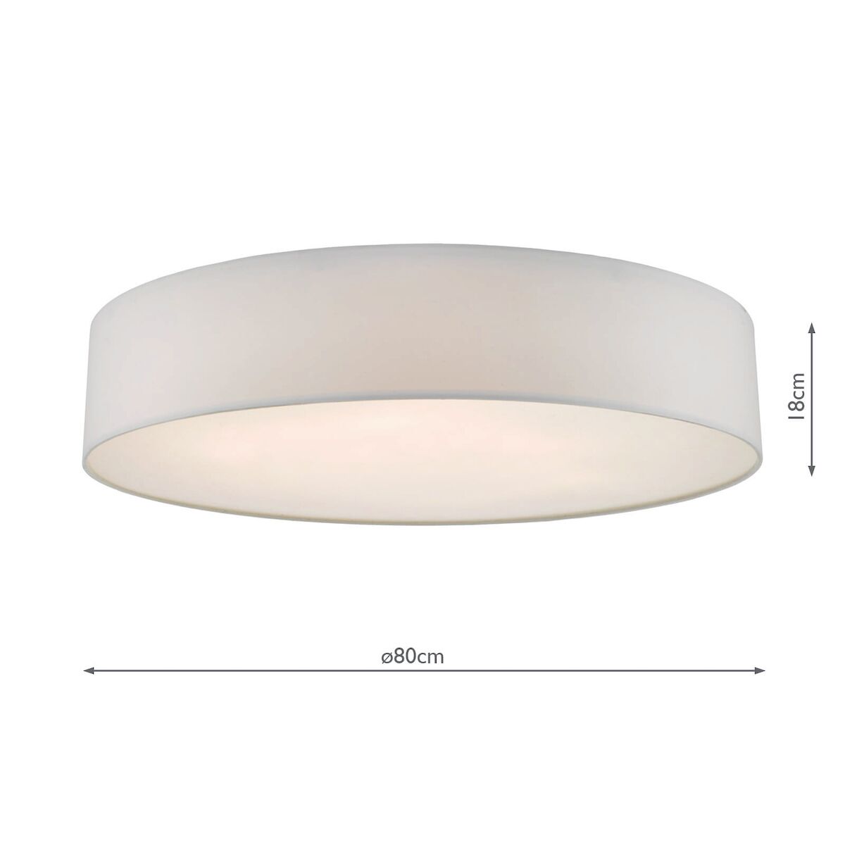 Cierro 6 Light Flush Ivory 80cm<br>Ivory - Image 5